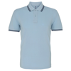 Men'S Classic Fit Tipped Polo in sky-navy