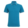 Men'S Classic Fit Tipped Polo in tealheather-heathergrey