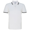 Men'S Classic Fit Tipped Polo in white-black