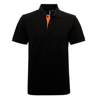 Men'S Classic Fit Contrast Polo in black-orange