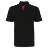 Men'S Classic Fit Contrast Polo in black-red