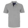Men'S Classic Fit Contrast Polo in heather-navy