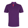 Men'S Classic Fit Contrast Polo in purple-pink