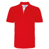 Men'S Classic Fit Contrast Polo in red-white