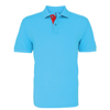 Men'S Classic Fit Contrast Polo in turquoise-red