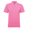 MenS Poly/Cotton Blend Polo in neon-pink