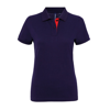 Women'S Contrast Polo in navy-red
