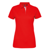 Women'S Contrast Polo in red-white