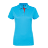 Women'S Contrast Polo in turquoise-red
