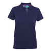 Women'S Check Trim Polo in navy