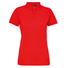 WomenS Poly/Cotton Blend Polo in cherry-red