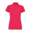 WomenS Poly/Cotton Blend Polo in hot-pink
