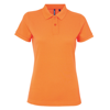 WomenS Poly/Cotton Blend Polo in neon-orange