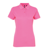 WomenS Poly/Cotton Blend Polo in neon-pink
