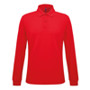 Men'S Classic Fit Long Sleeved Polo in classic-red
