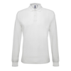 Men'S Classic Fit Long Sleeved Polo in white