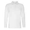 Men'S Classic Fit Long Sleeve Vintage Rugby Shirt in white