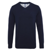 Men'S Cotton Blend V-Neck Sweater in french-navy