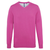 Men'S Cotton Blend V-Neck Sweater in orchid-heather