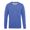 Men'S Cotton Blend V-Neck Sweater in royal-heather