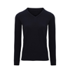Women'S Cotton Blend V-Neck Sweater in french-navy