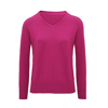 Women'S Cotton Blend V-Neck Sweater in orchid-heather