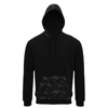 Men'S Camo Trimmed Hoodie in black-greycamo