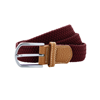 Braid Stretch Belt in burgundy