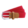 Braid Stretch Belt in cherry-red
