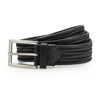 Leather Braid Belt in black