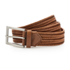 Leather Braid Belt in tan