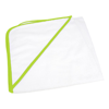 Babiezz All-Over Sublimation Hooded Baby Towel in whitelimegreen