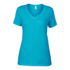 Anvil Women'S Featherweight V-Neck Tee in caribbean-blue