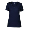 Anvil Women'S Featherweight V-Neck Tee in navy