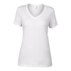 Anvil Women'S Featherweight V-Neck Tee in white