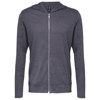 Anvil Triblend Full-Zip Hooded Jacket in heather-dark-grey