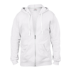 Anvil Full-Zip Hooded Sweatshirt in white