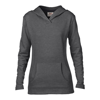 Anvil Women'S Hooded French Terry in heather-dark-grey