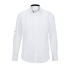 Men'S White Roll-Up Sleeve Shirt (Nm521W) in white-black