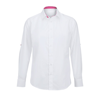 Men'S White Roll-Up Sleeve Shirt (Nm521W) in white-pink