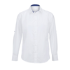 Men'S White Roll-Up Sleeve Shirt (Nm521W) in white-royal