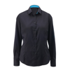 Women'S White Roll-Up Sleeve Shirt (Nf521W) in black-peacock