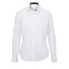 Women'S White Roll-Up Sleeve Shirt (Nf521W) in white-black