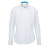 Women'S White Roll-Up Sleeve Shirt (Nf521W) in white-peacock