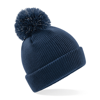 Junior Reflective Bobble Beanie in french-navy