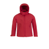 B&C Hooded Softshell /Kids in red