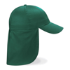 Junior Legionnaire-Style Cap in bottlegreen