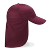 Junior Legionnaire-Style Cap in burgundy