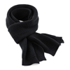 Classic Waffle Knit Scarf in black