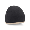 Two-Tone Pull On Beanie in black-stone